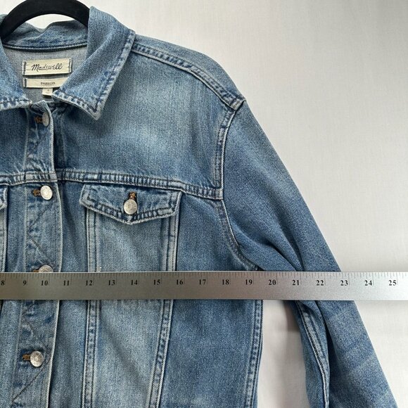 Madewell Oversized Jean Truck Jacket Womens S Button Up Capstone Wash Denim Blue - Picture 8 of 14